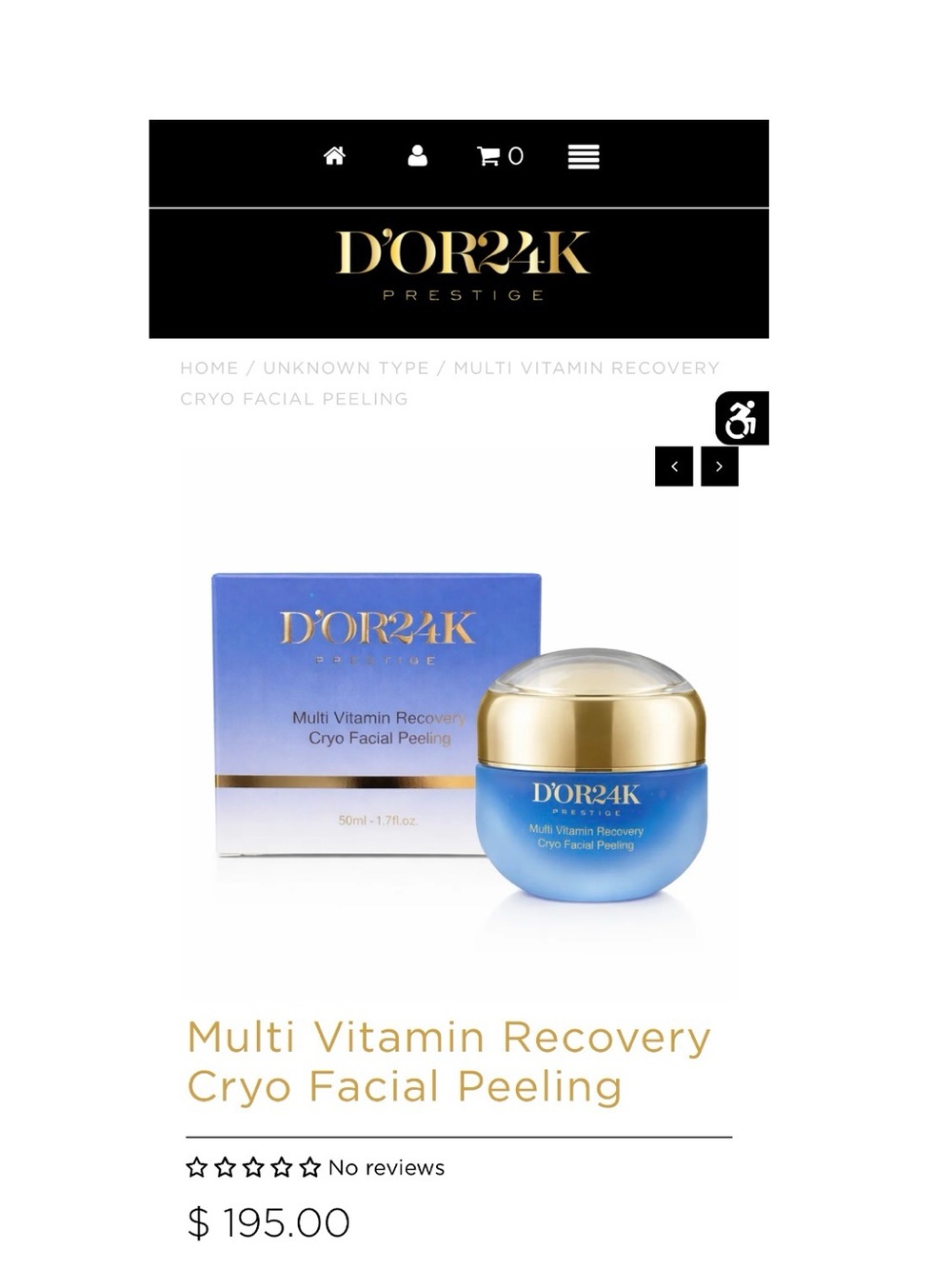 Prestige Multi Vitamin Recovery Cryo Facial Peeling - Blue